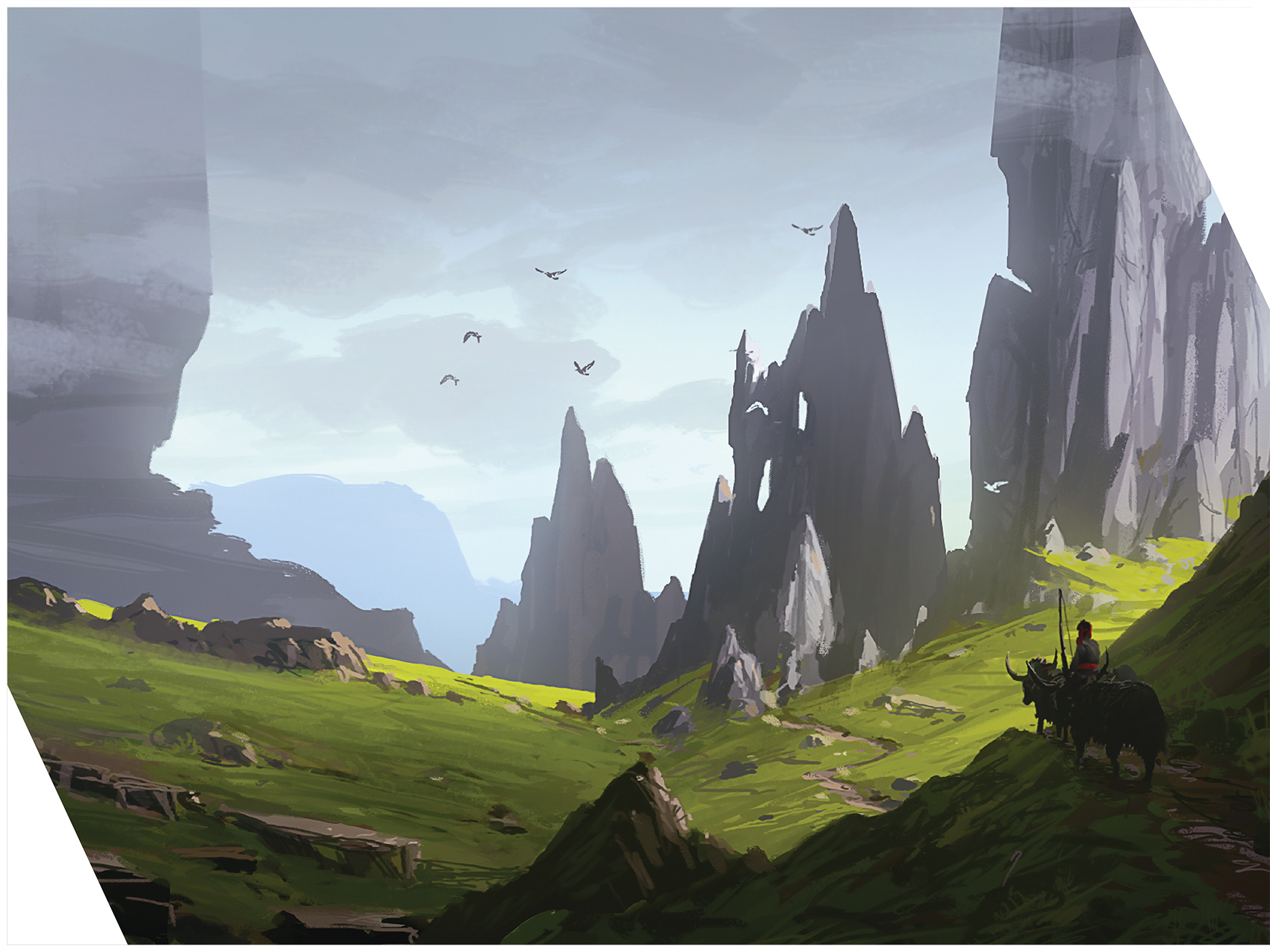 Worlds de Raphael Lacoste. Concept d'une terre de légende.
