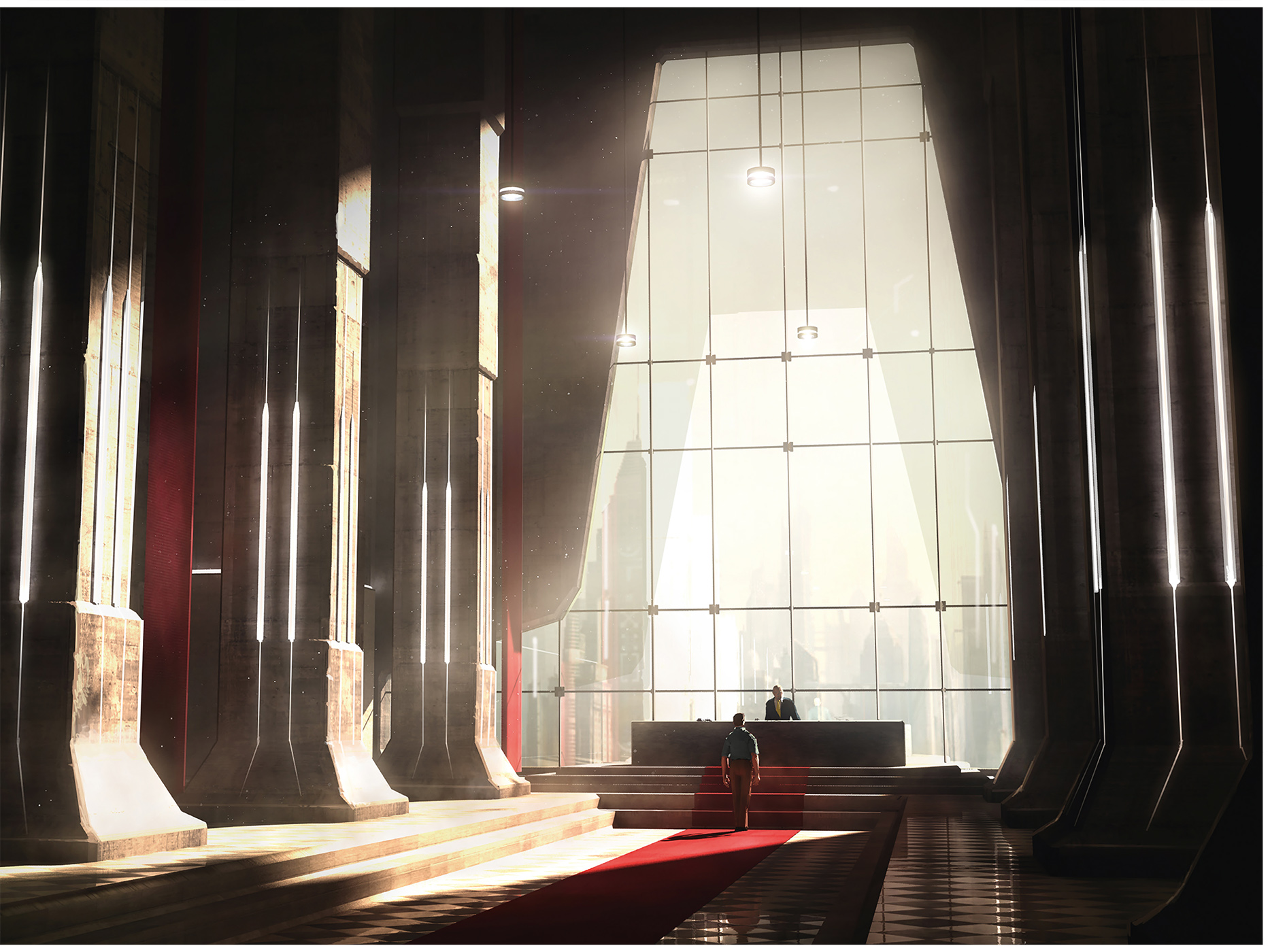 Worlds de Raphael Lacoste : la grande salle.