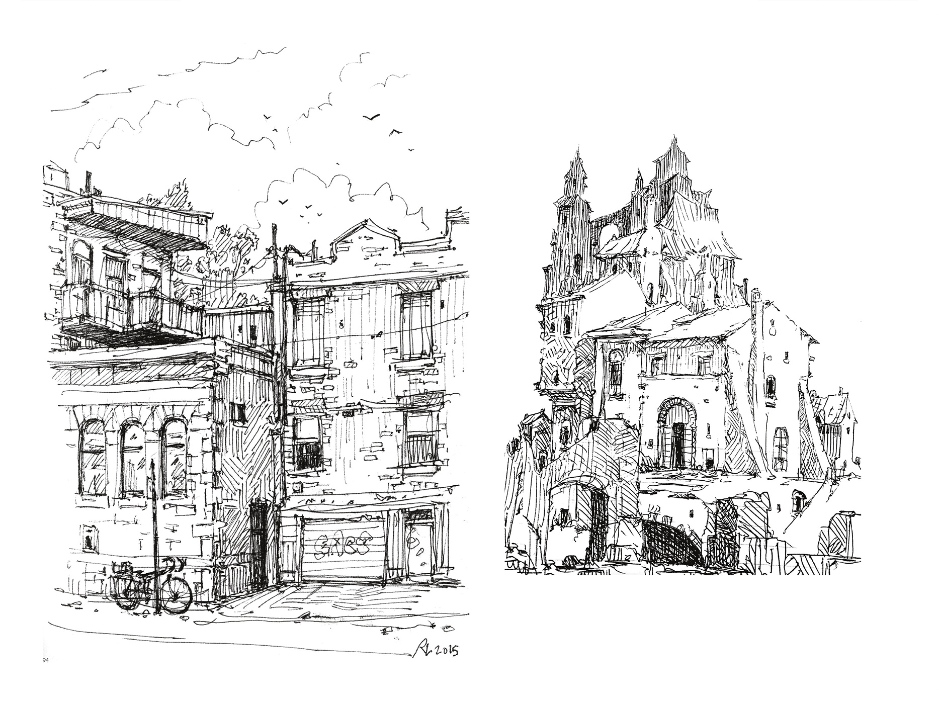 Extrait de Worlds de Raphael Lacoste. Croquis.