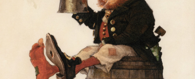 Celtic Fairies de Jean-Baptiste Monge : un gnome irlandais et sa chope de bière.