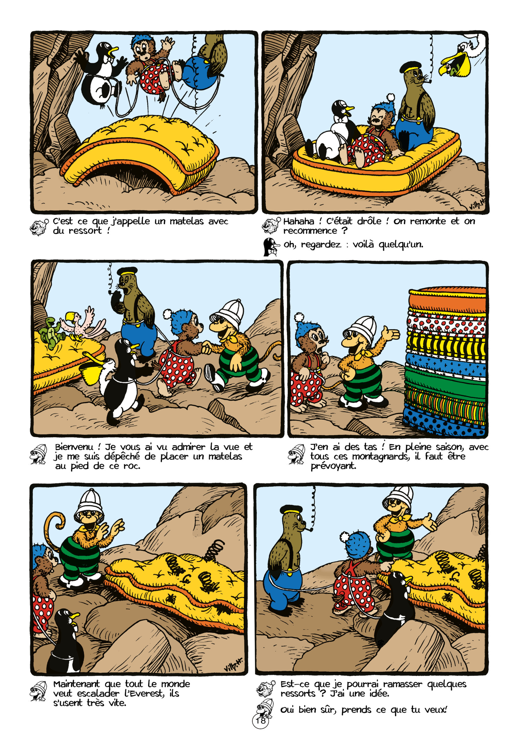 Extrait de la bande dessinée jeunesse réédité par les éditions Caurette !