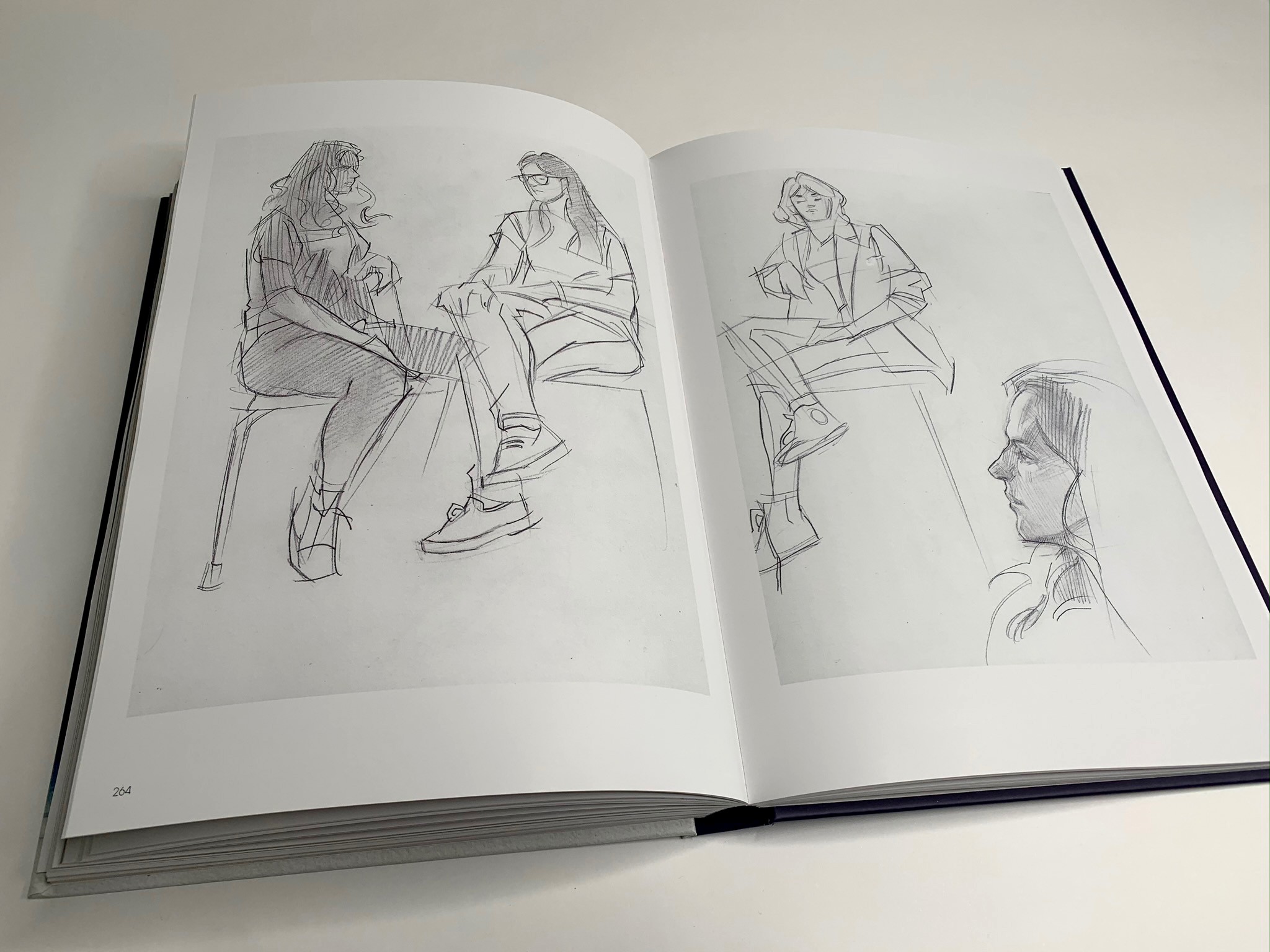 2830 Artbook Muse de James Martin. Croquis de femmes en terrasse.