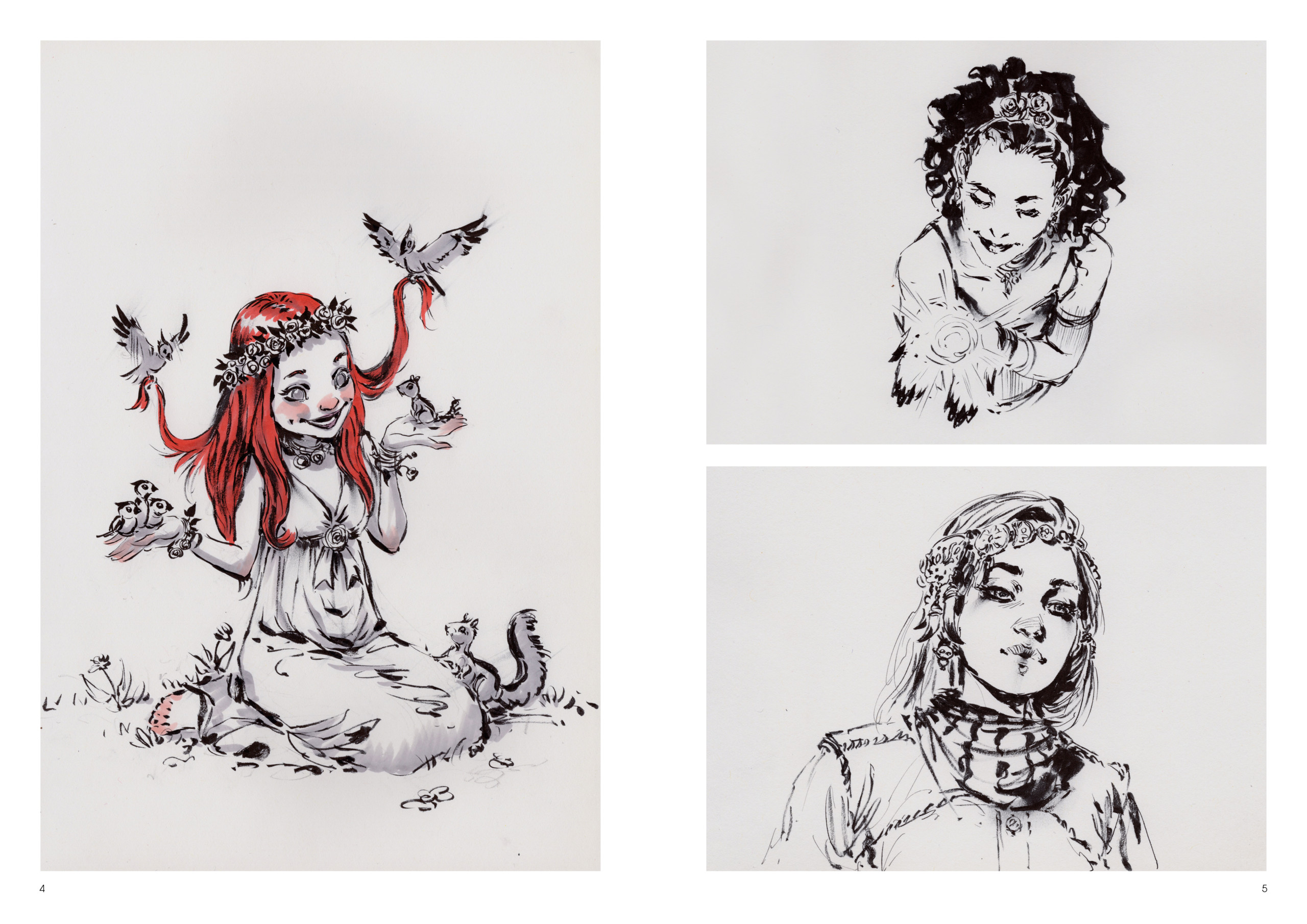 Image de l'artbook Daya de Daniel Landerman. Portraits féériques.