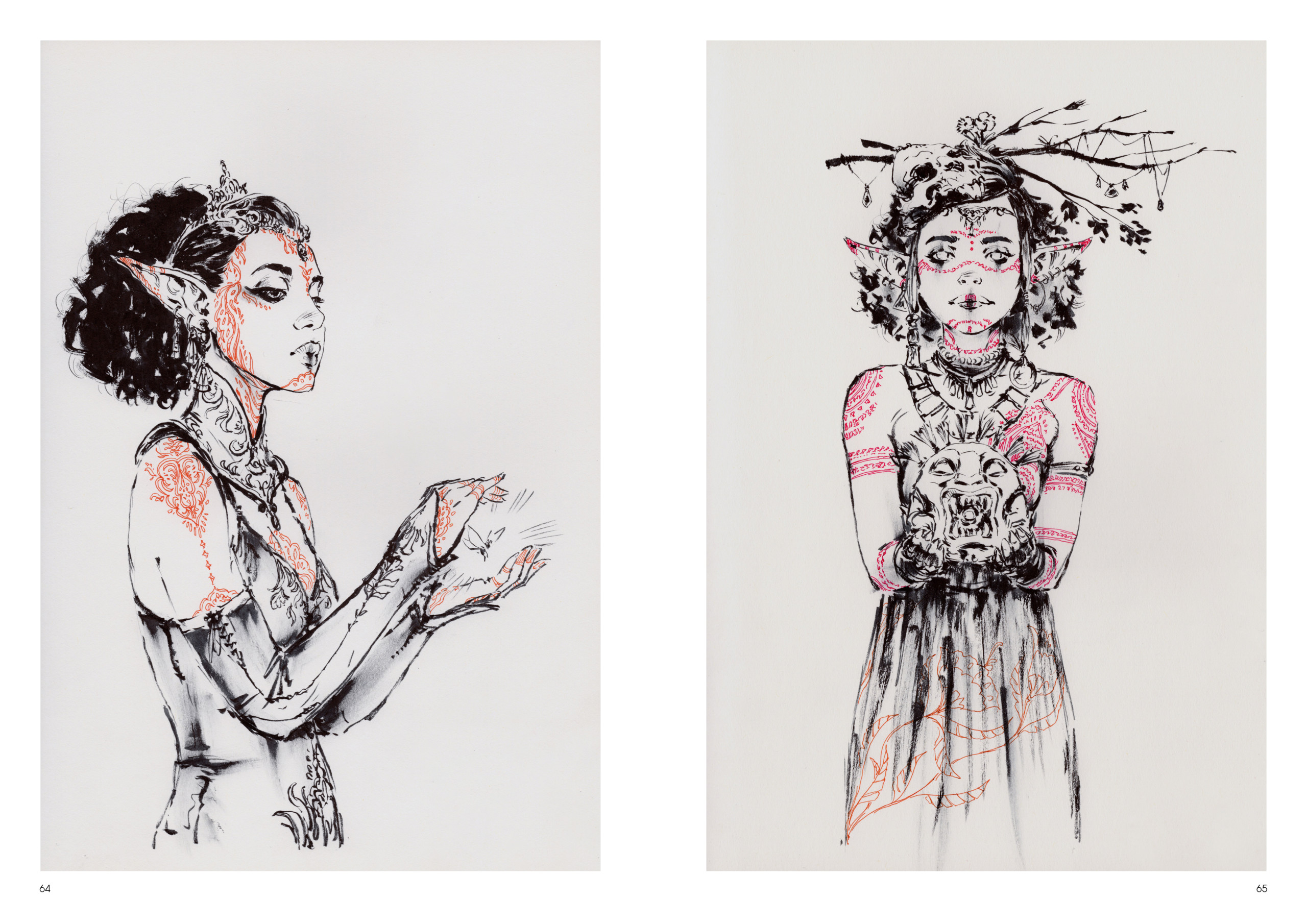 Image de l'artbook Daya de Daniel Landerman. Enchanteresses.