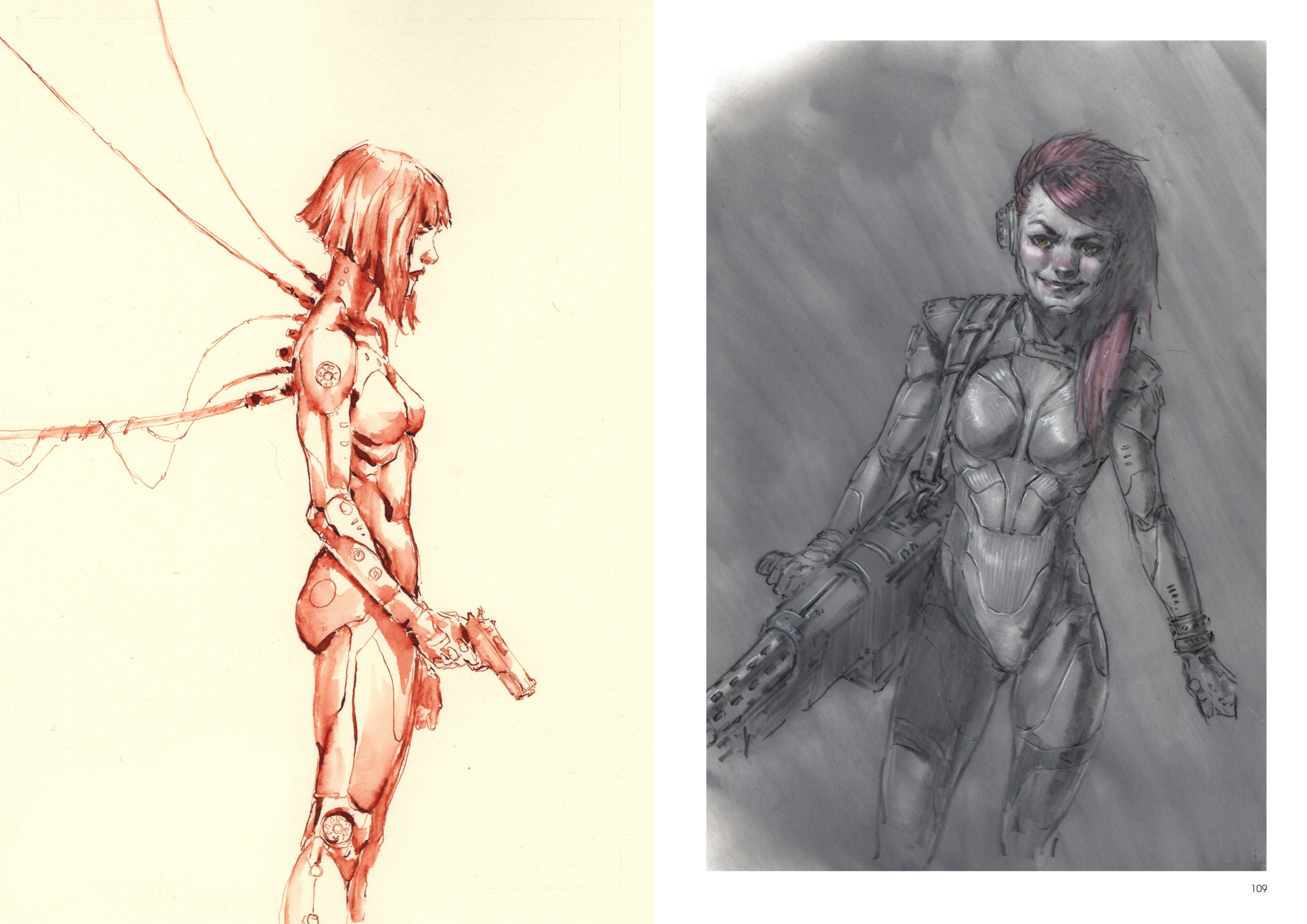 Image de l'artbook Daya de Daniel Landerman. Cyberpunk world.