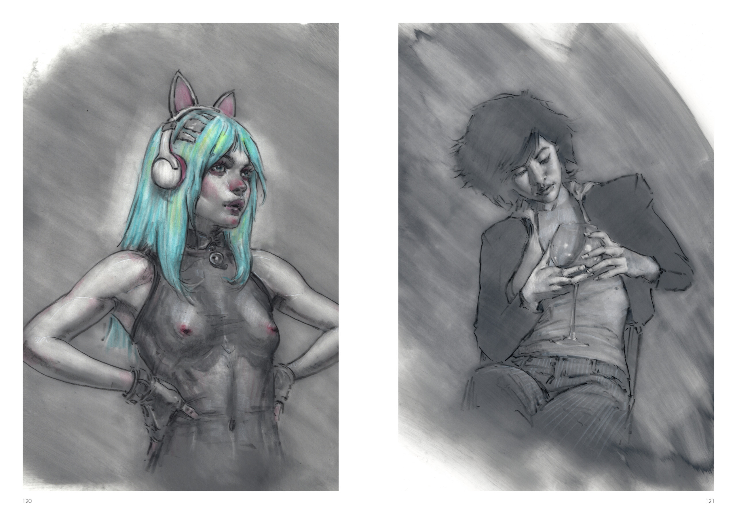 Image de l'artbook Daya de Daniel Landerman. Cool girls.