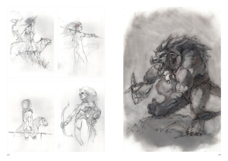 Image de l'artbook Daya de Daniel Landerman. Guerrières nues.