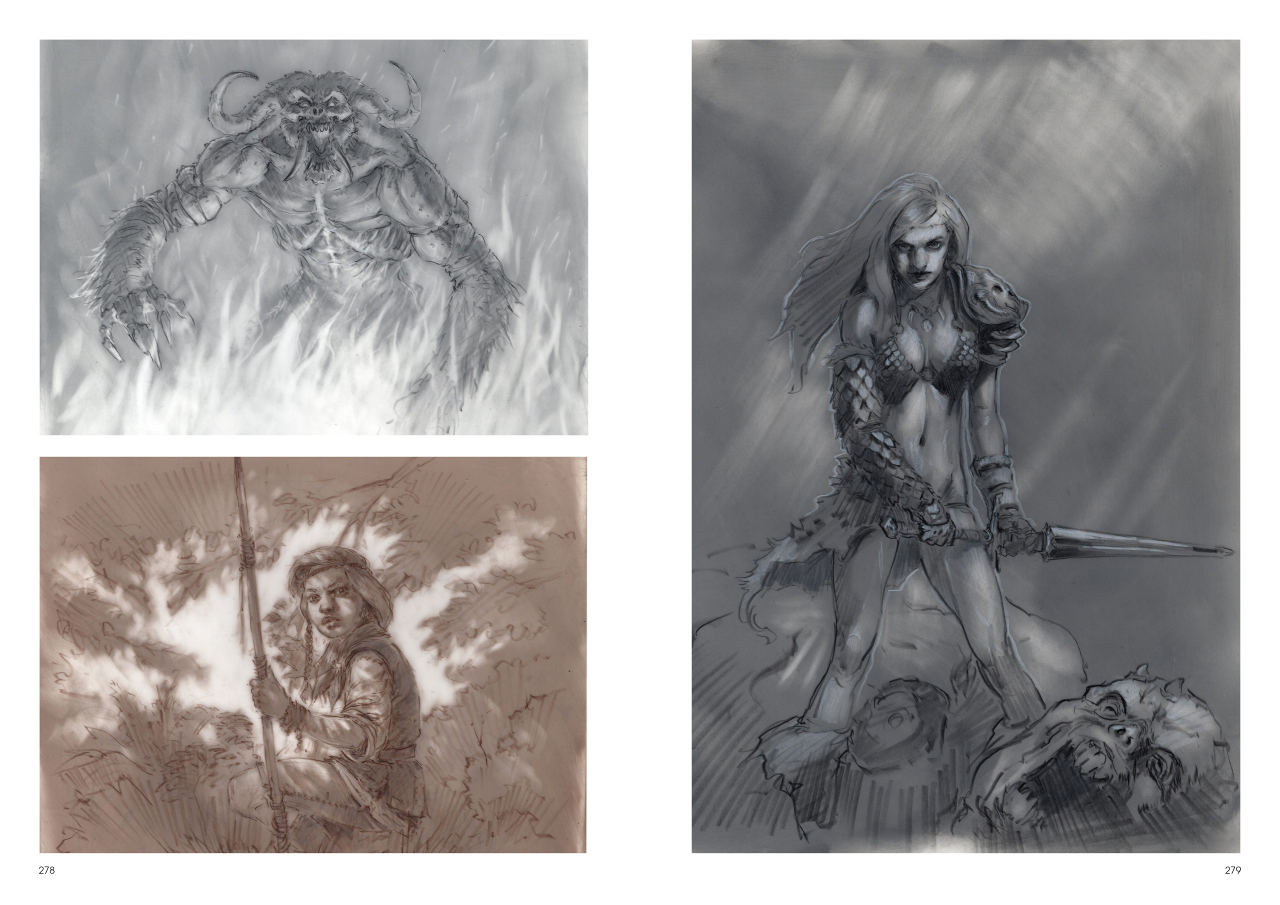 Image de l'artbook Daya de Daniel Landerman. Guerrières et aventure.