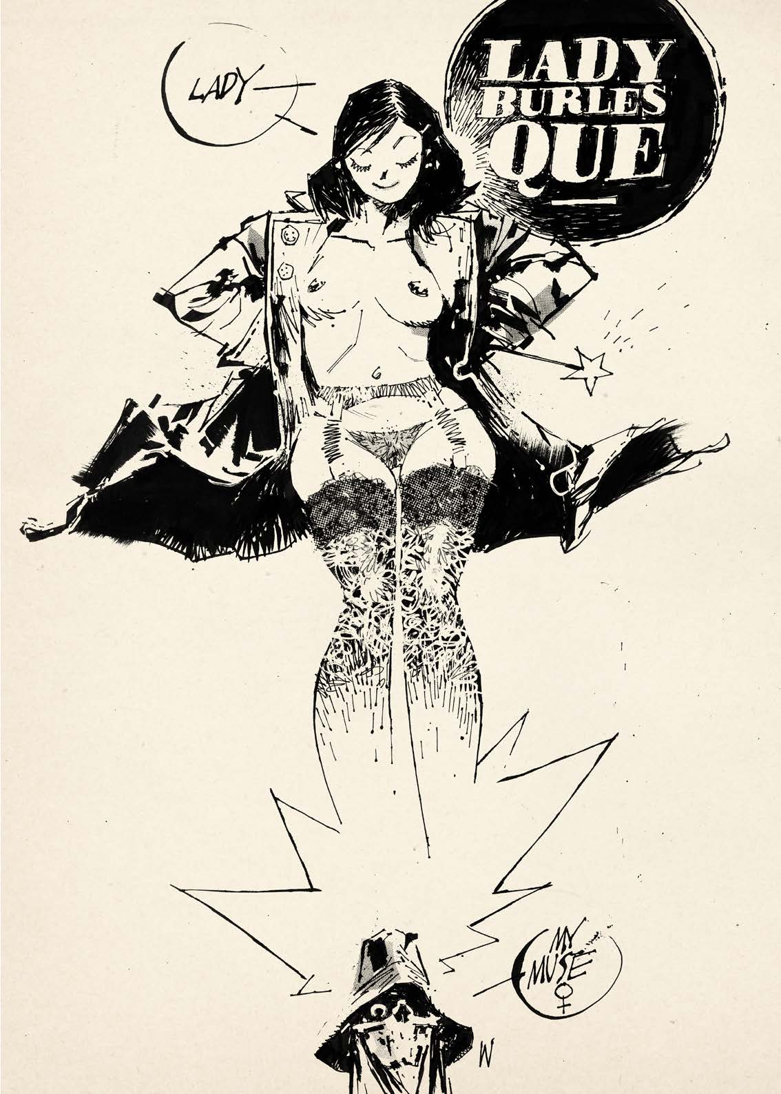 Muse de la mort en porte-jarretelles..