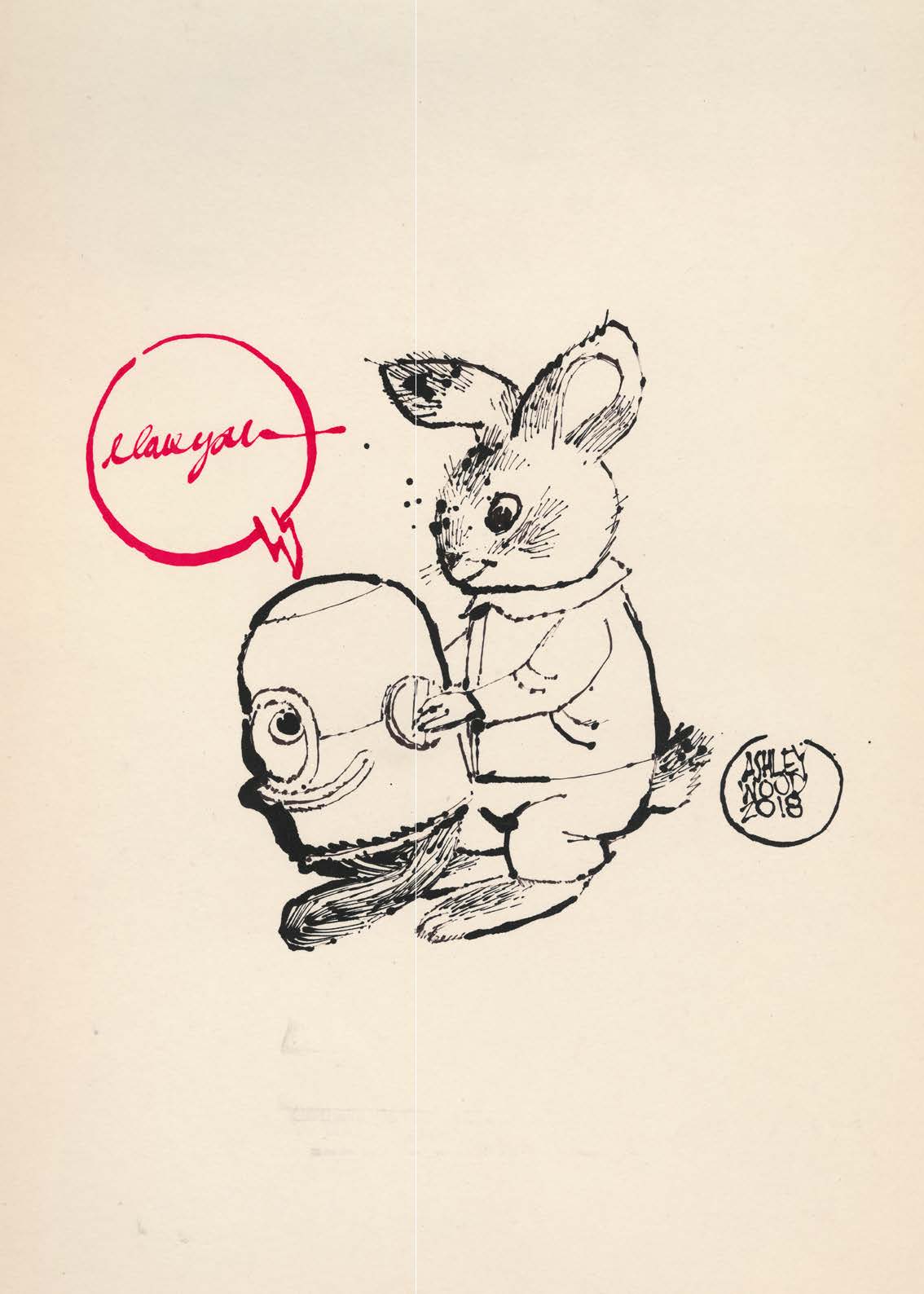 Image de l'artbook Ashley Wood - AWD XL BLACK. Lapin et machine.