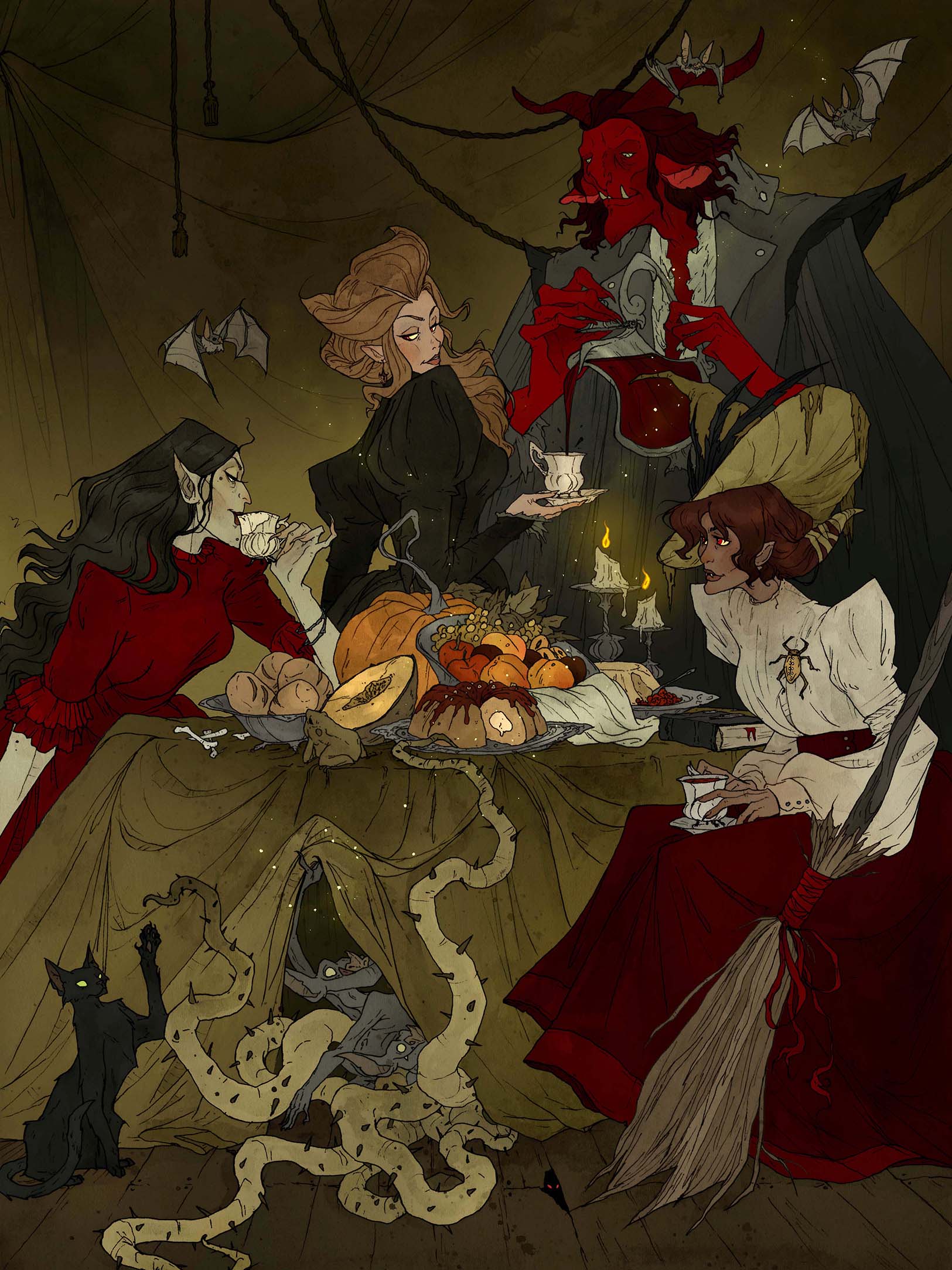 Image de l'artbook Crimson d'Abigail Larson : festin d'automne.