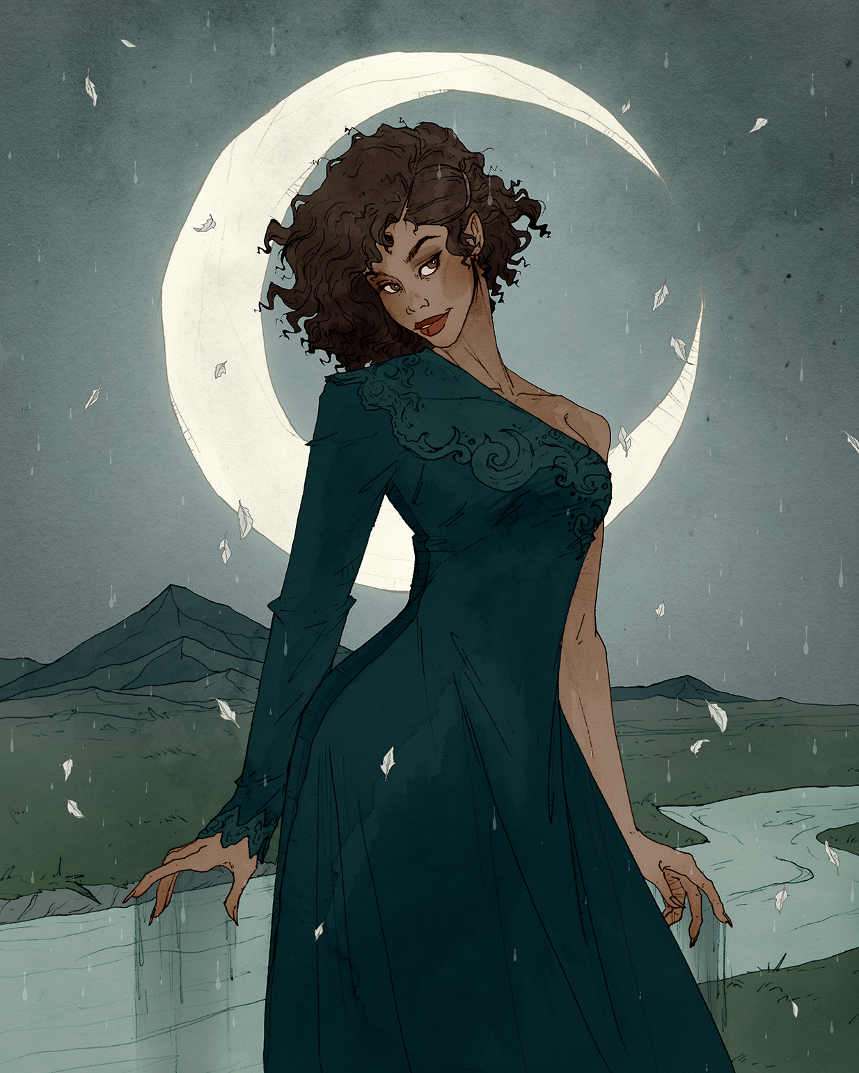 Image de l'artbook Crimson d'Abigail Larson : Sisters Grimm Liyana.