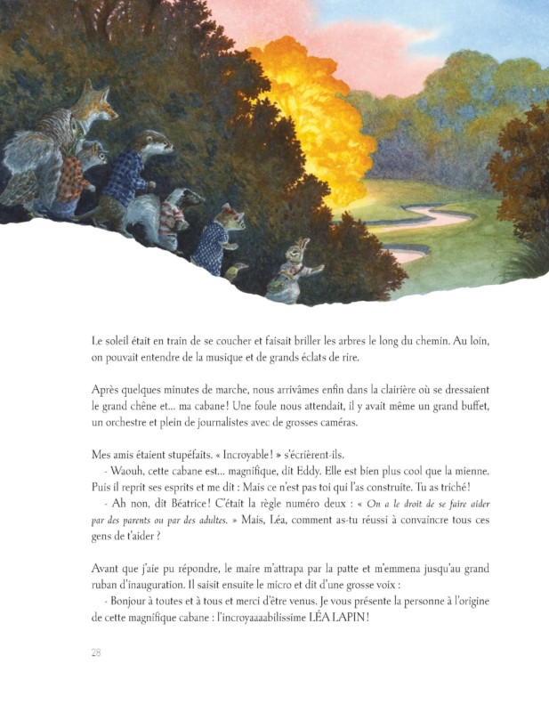 Découverte et présentation de la grande cabane commune.