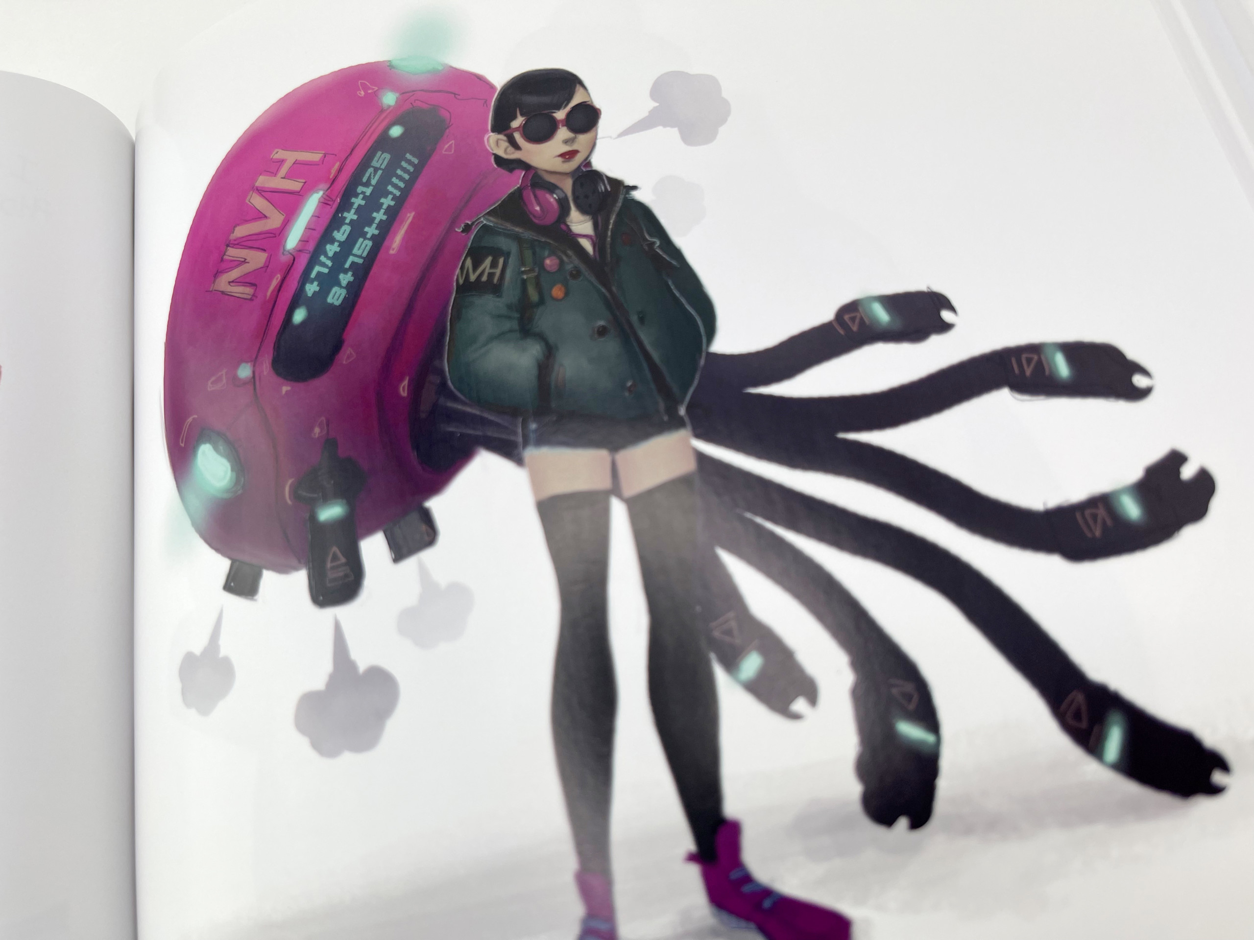 caurette-gurlz-artbook-by-serge-birault-2108-ado-robot Gürlz : une adolescente met ko un robot.