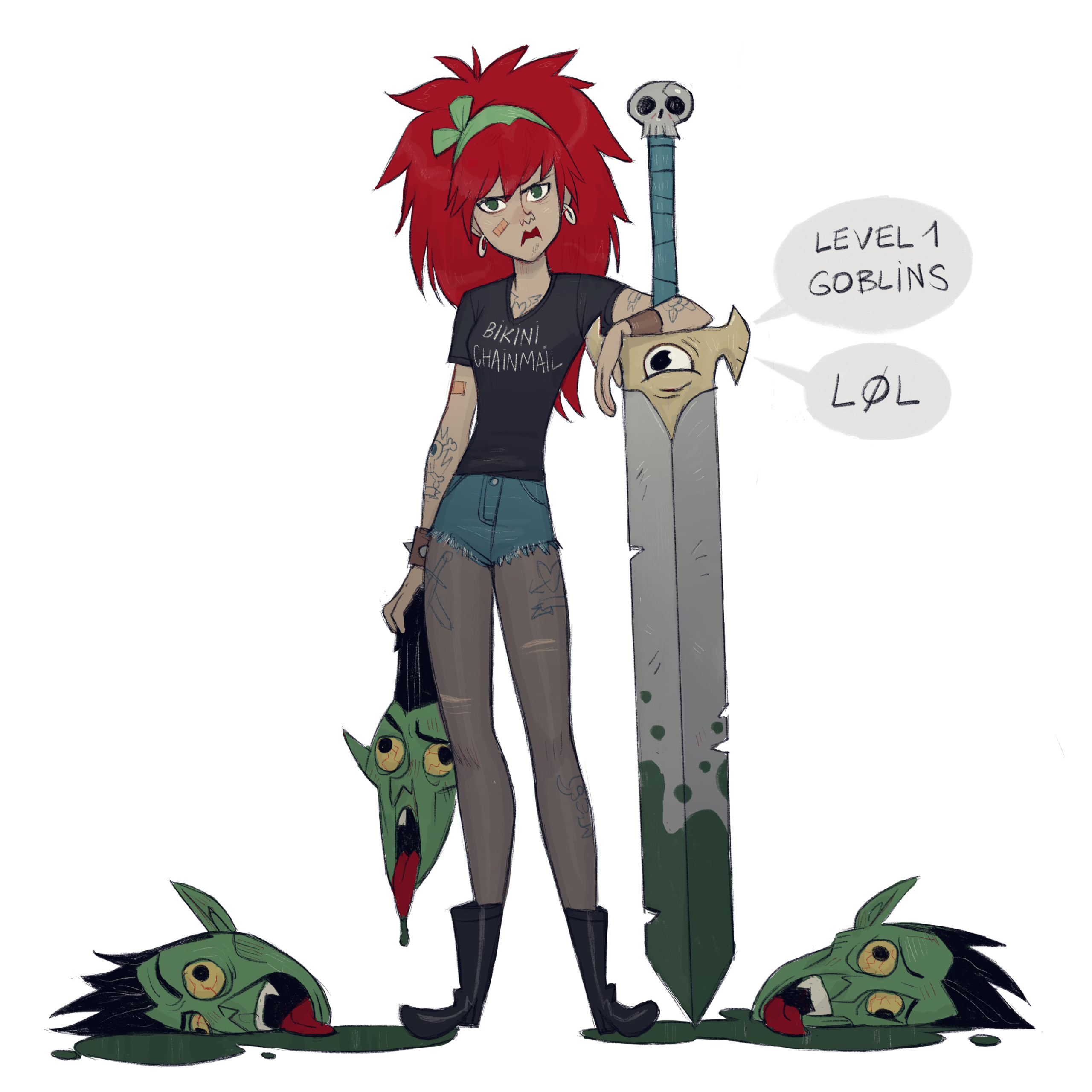 Une girl et son épée vs les goblins niveau 1.