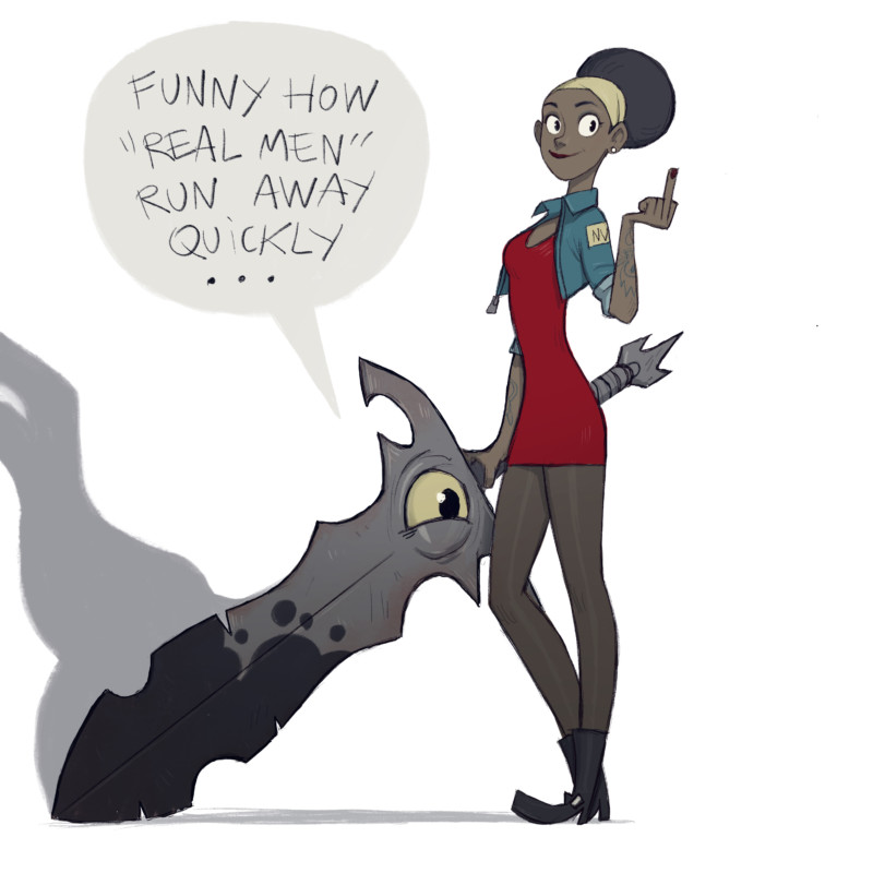 Gürlz : Funny how real men run away.