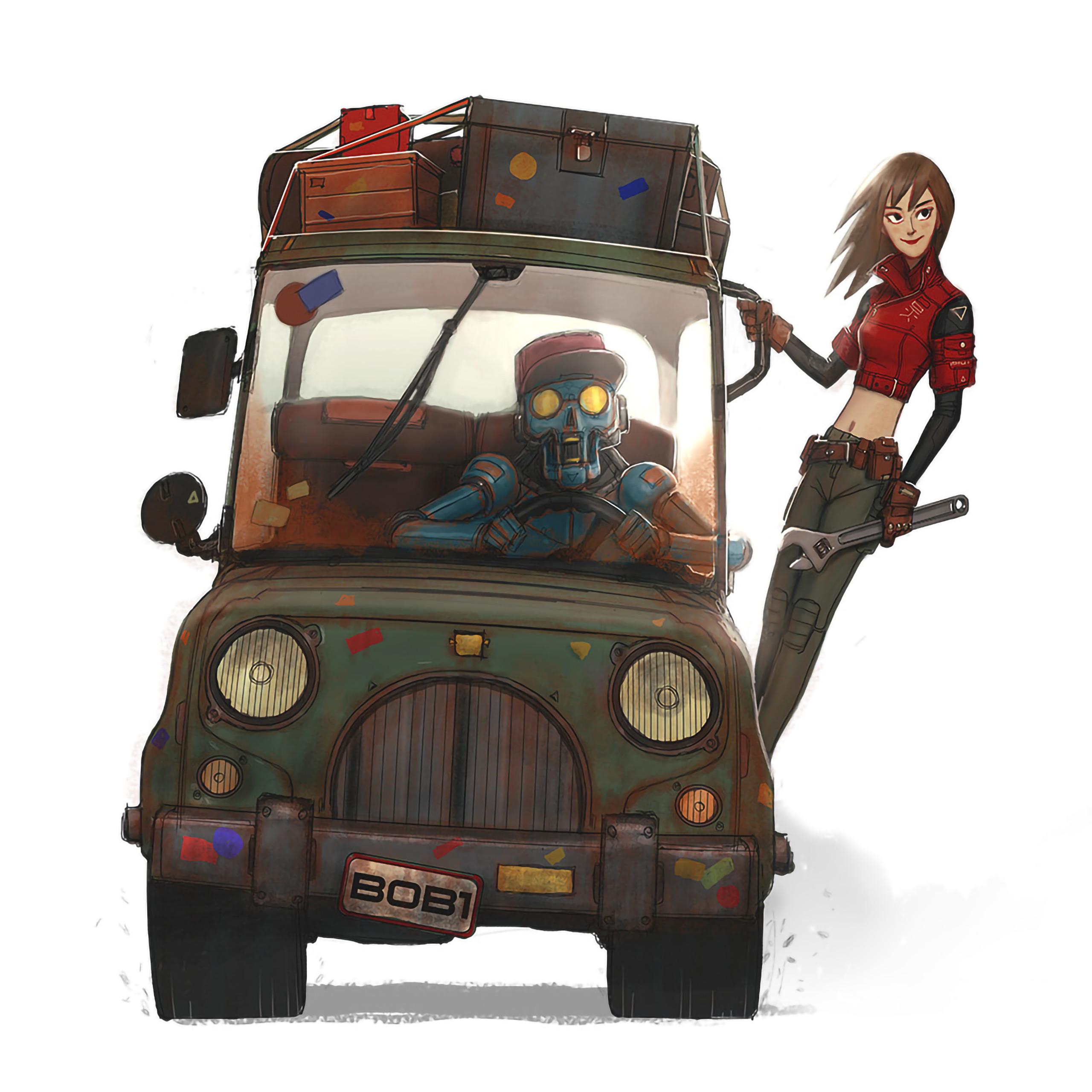 Gürlz : une femme et un robot en road-trip post-apo.