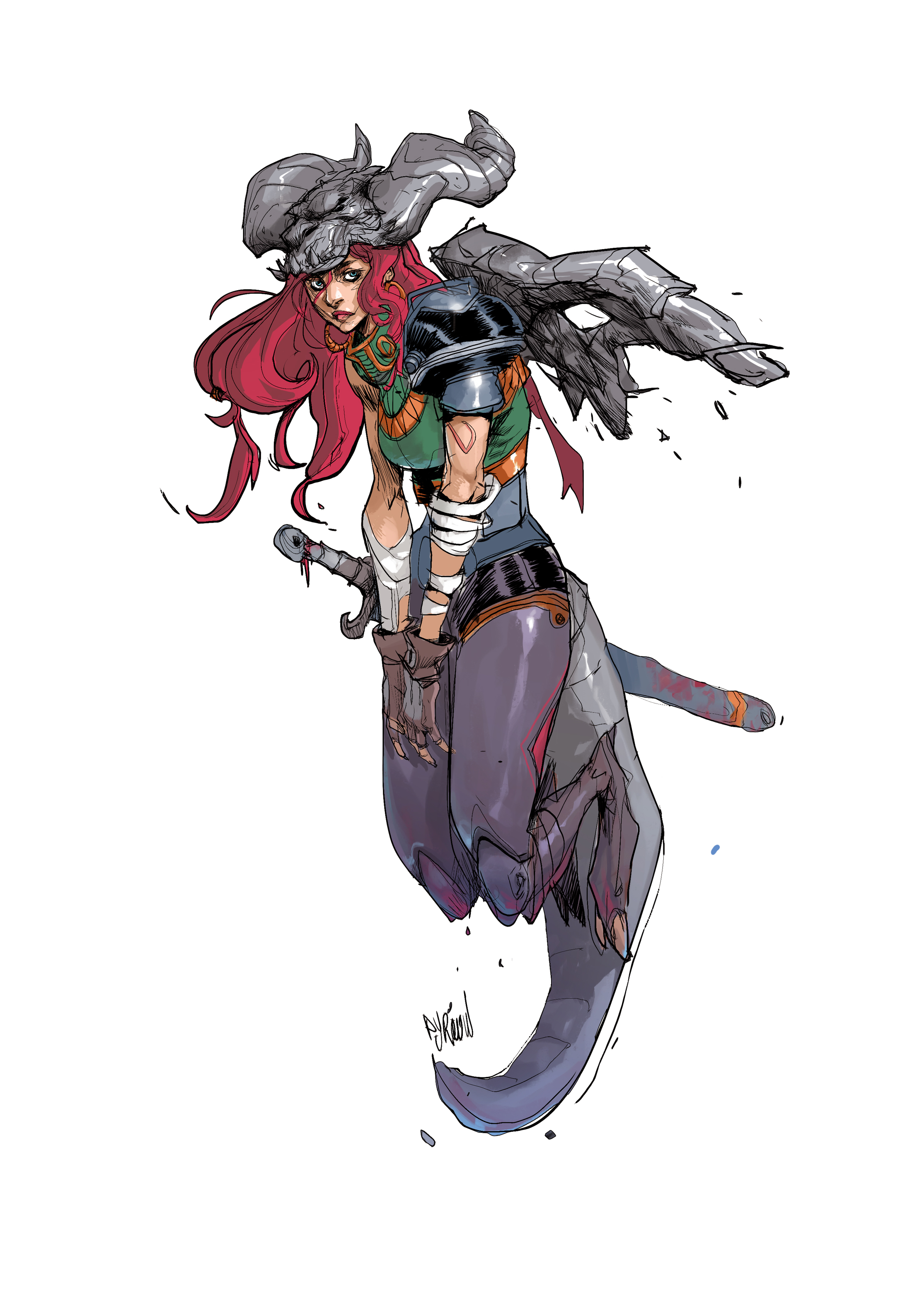 Une femme-ange dessinée par Hicham Habchi, un artiste marocain passionné de bandes dessinées.