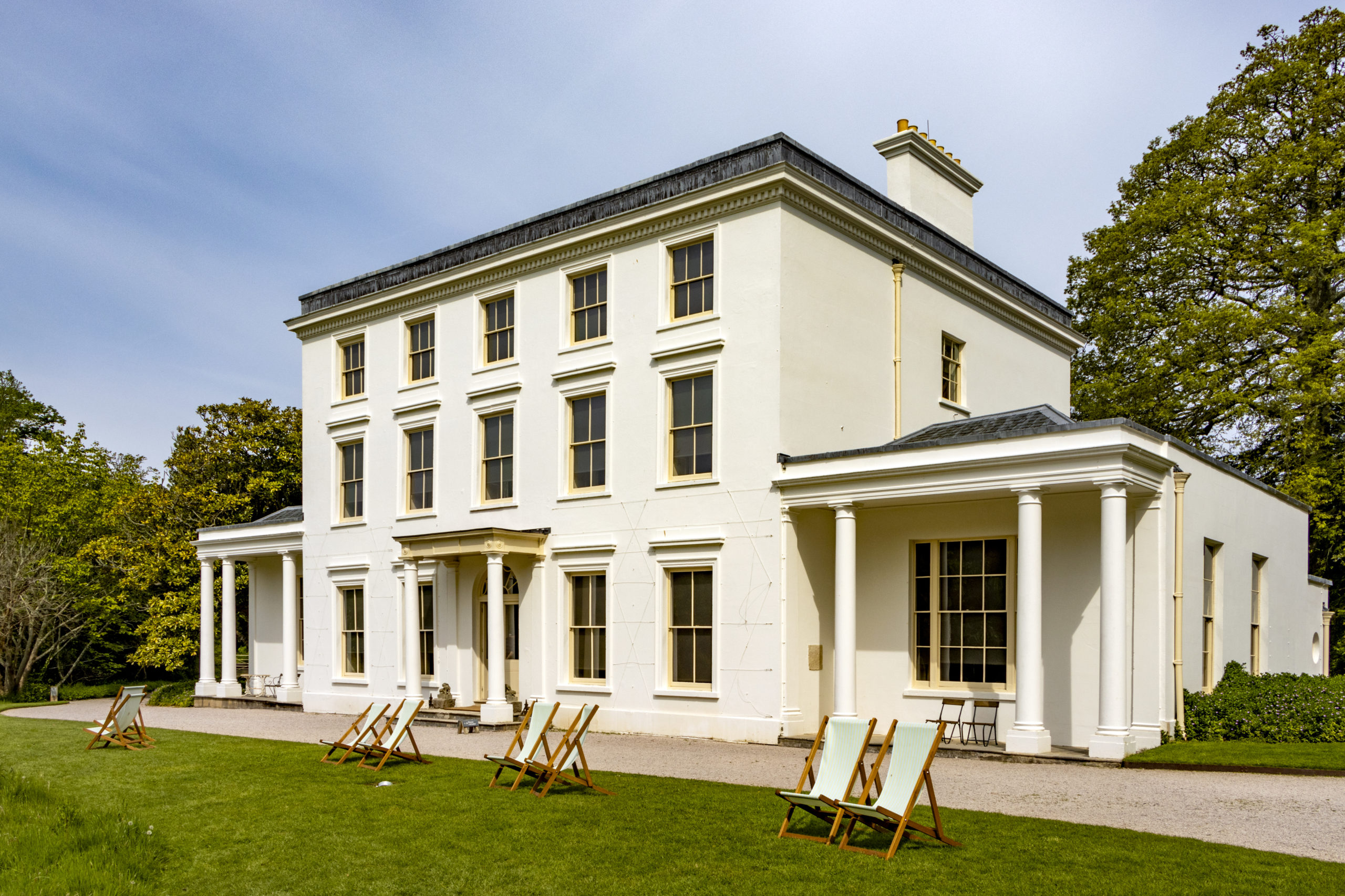 Extérieur de la maison de vacances d’Agatha Christie à Greenway, Devon
