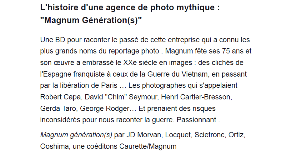 Magnum Génération(s)