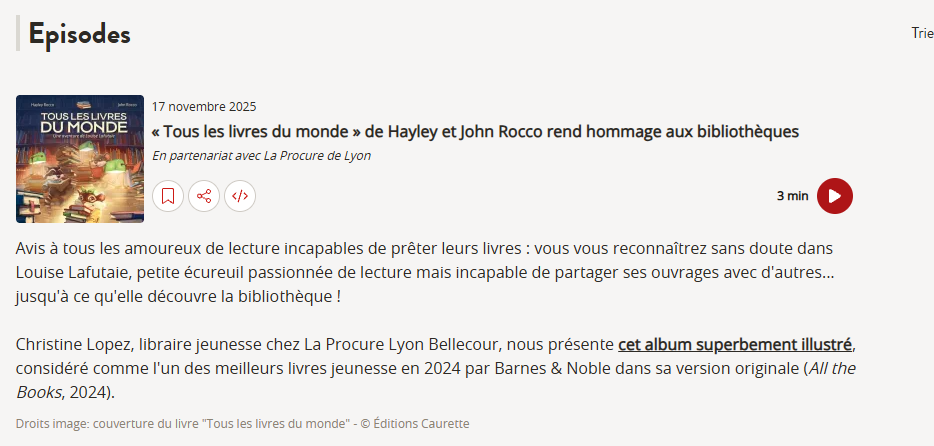 Podcast Tous les Livres du Monde