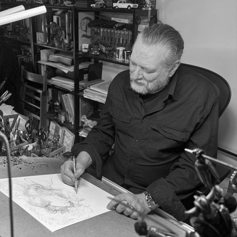 Bruno Maïorana dans son atelier